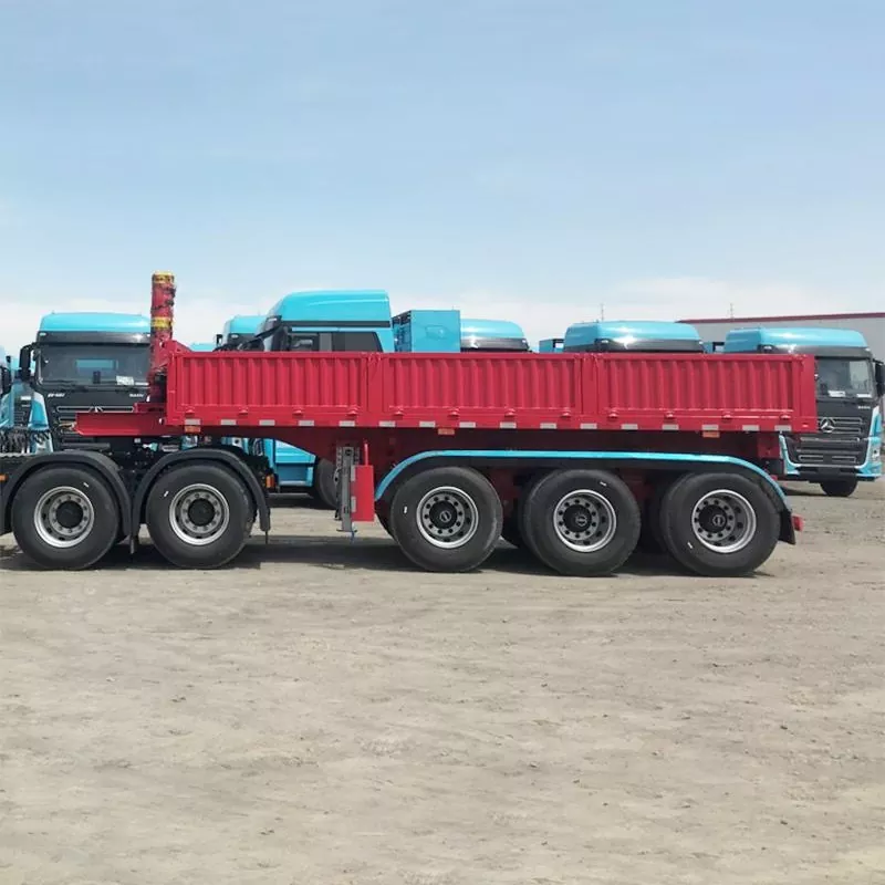 Straight-Beam Front-Lift Dump Semi-Trailer